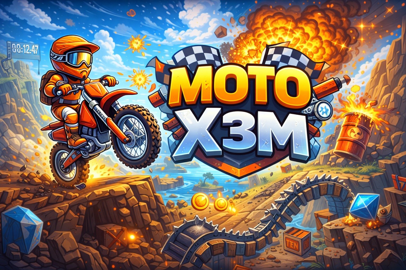 Moto X3M Extreme Stunts